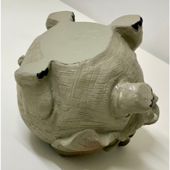 Vintage Round Fat Rotund Happy Frolicking Playful Baby Elephant Figurine - Picture 4 of 10